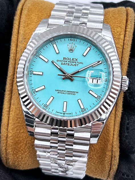 rolex daydate tiffany blue|rolex datejust 41 tiffany blue.